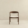 Solid Wood Cream Velvet Dining Chair (Set of 2)