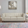 Top Grain Leather Sofa with Feather, Memory Foam and Pocket Coil Cushions