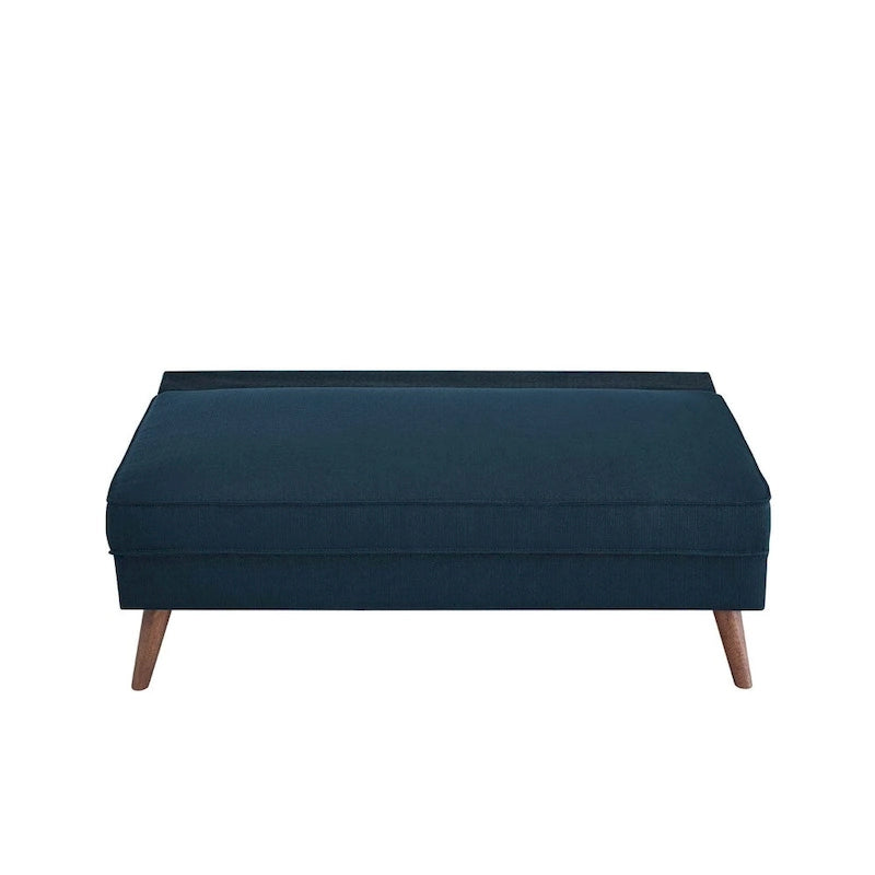 Upholstered Fabric Loveseat with Splayed Rubberwood Legs