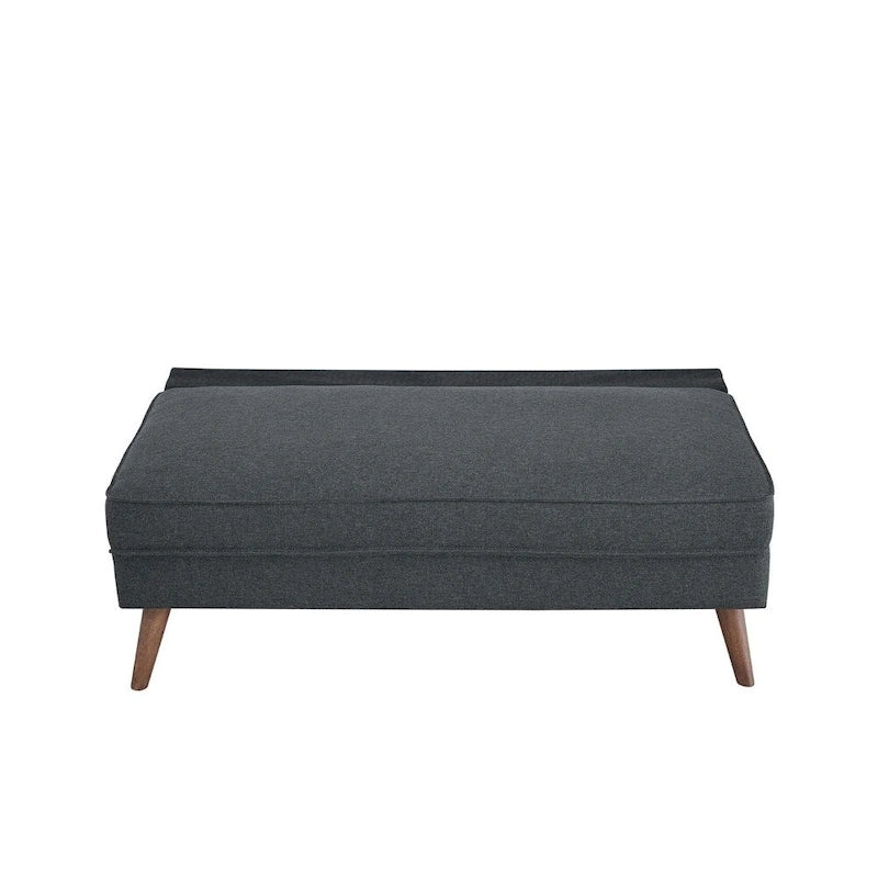 Upholstered Fabric Loveseat with Splayed Rubberwood Legs