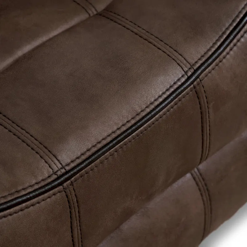 Brown Microsuede Manual Glider Reclining Loveseat with Center Storage Console