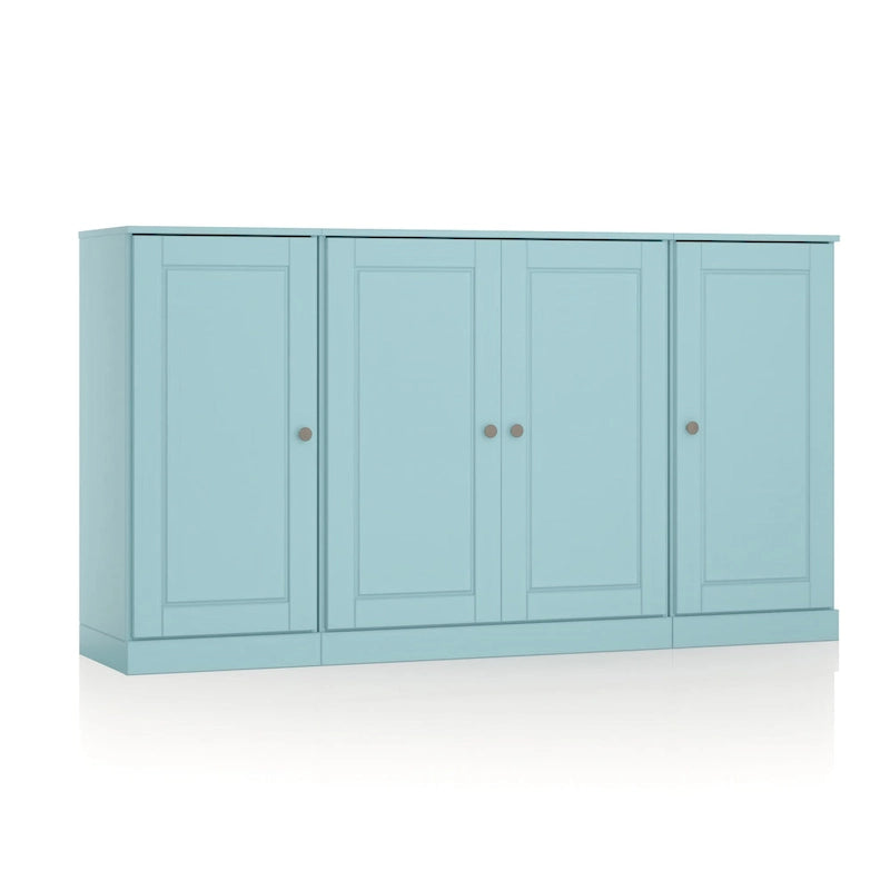 Sideboard aus 100 % Massivholz, 65 Zoll, mit Glas- oder Holztüren