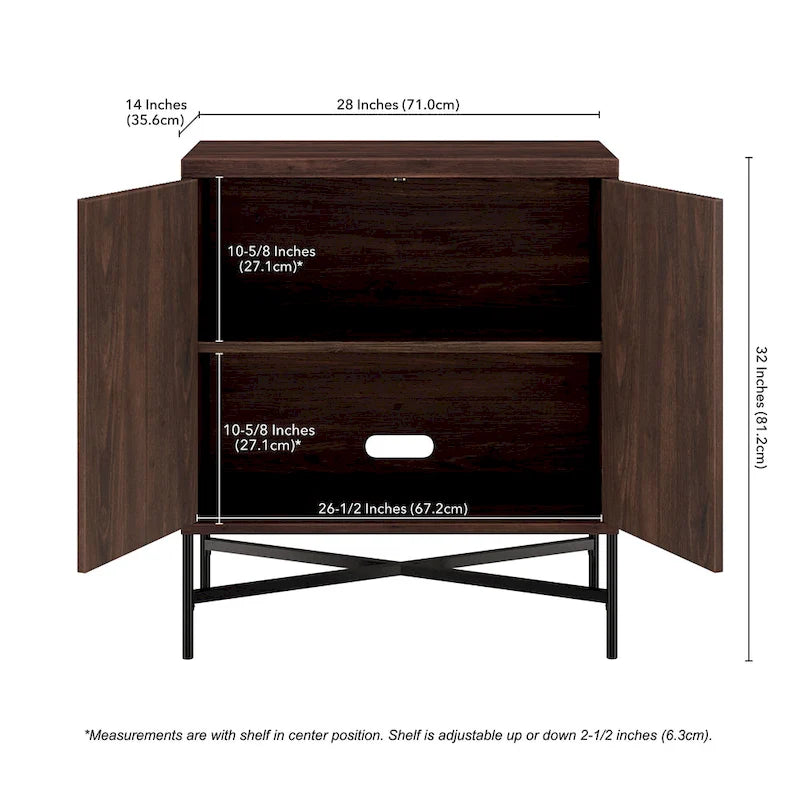 28-inch Wide Rectangular Accent Cabinet
