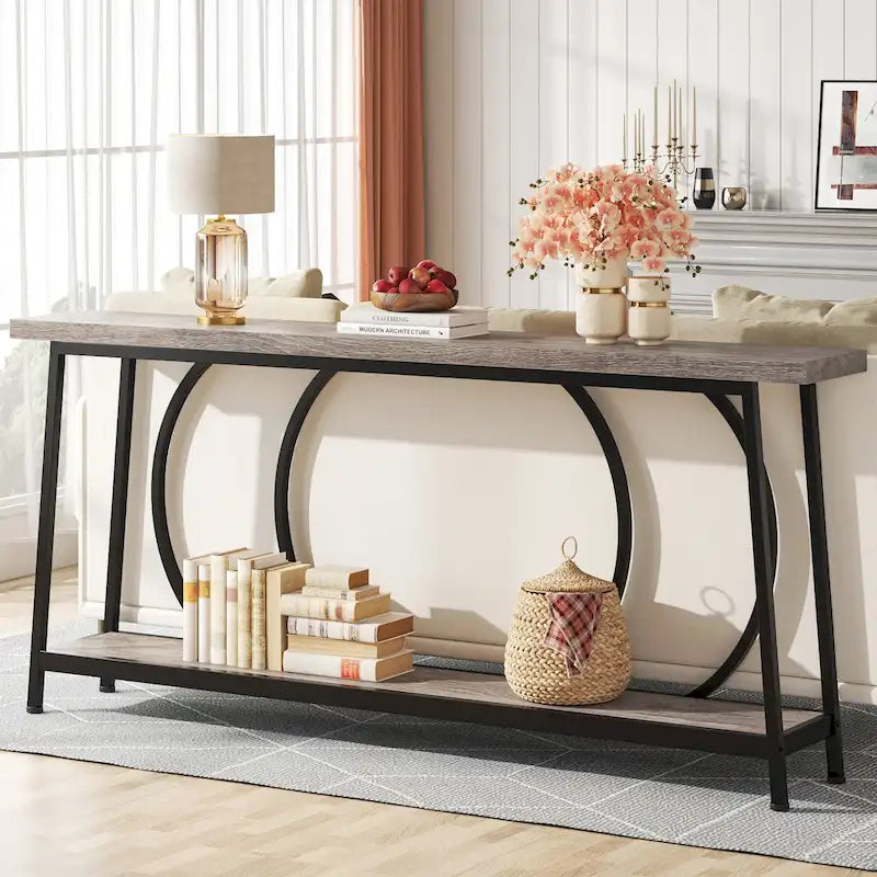 70.9-inch Narrow Console Table with Storage