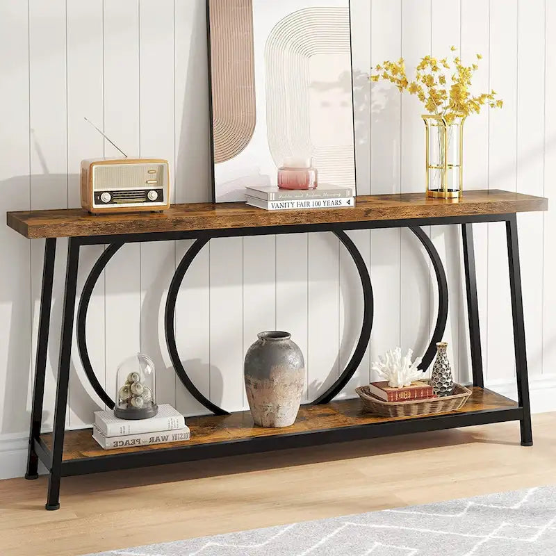 70.9-inch Narrow Console Table with Storage