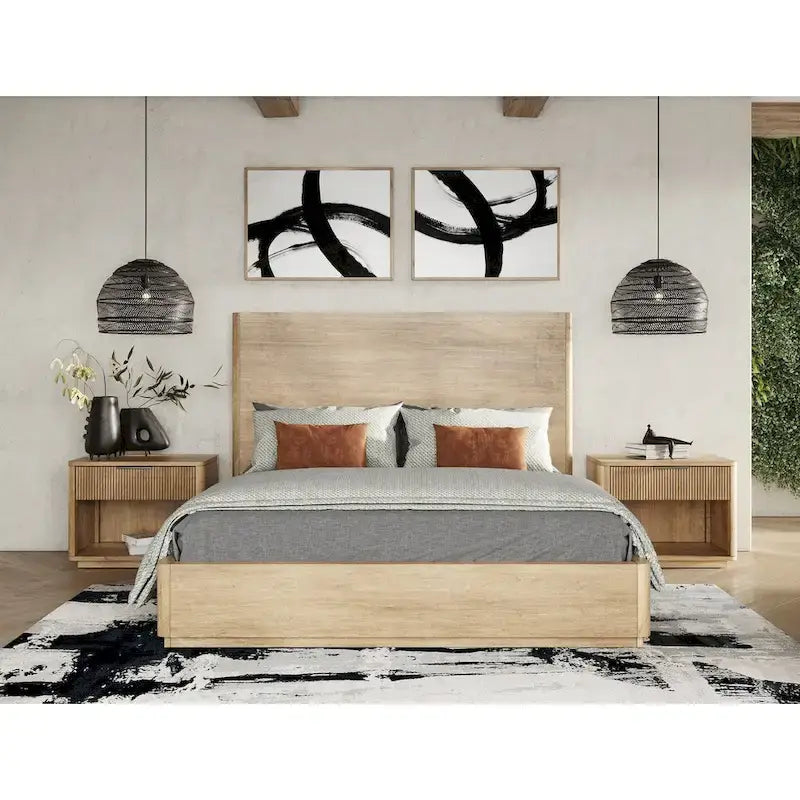Nova Domus Santa Monica Modern Natual Oak Bed