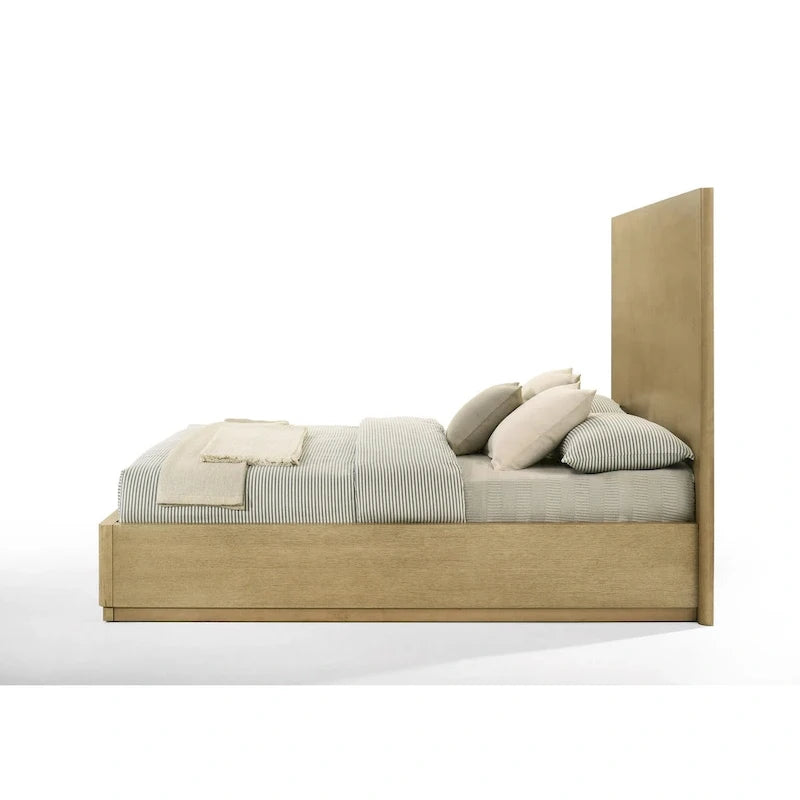 Modern Natural Oak Bed - Queen, Eastern King, California King