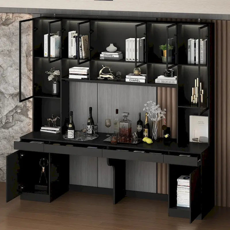90.6-inch Double Desk Workstation with Storage