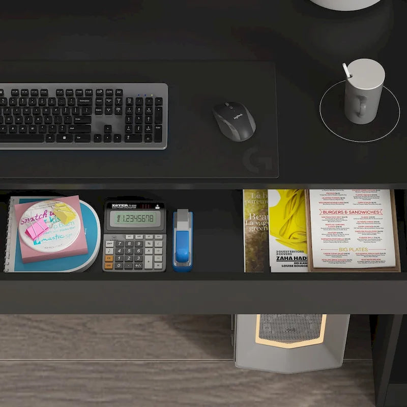 90.6-inch Double Desk Workstation with Storage