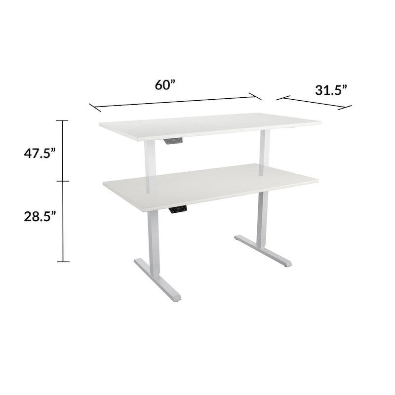 Electric Height-Adjustable Standing Desk with 3-Memory Settings