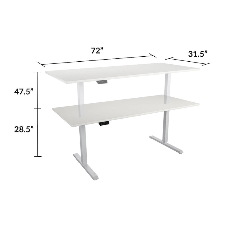 Electric Height-Adjustable Standing Desk with 3-Memory Settings