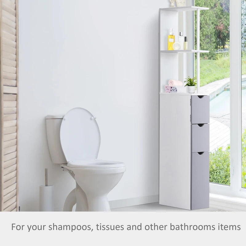 Meuble colonne de rangement pour salle de bains - 6W x 13D x 55.25H