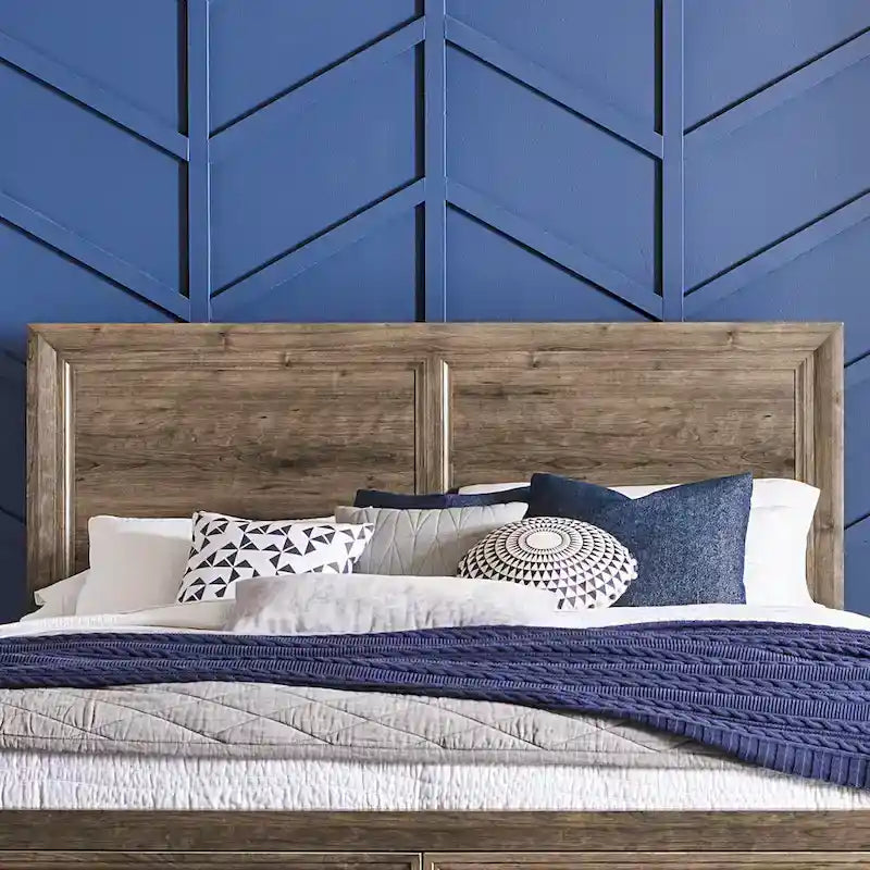 Cobblestone King Storage Bed with Two Footboard Drawers