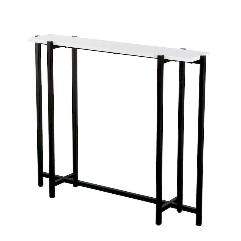 Black and White Contemporary Narrow Console Table