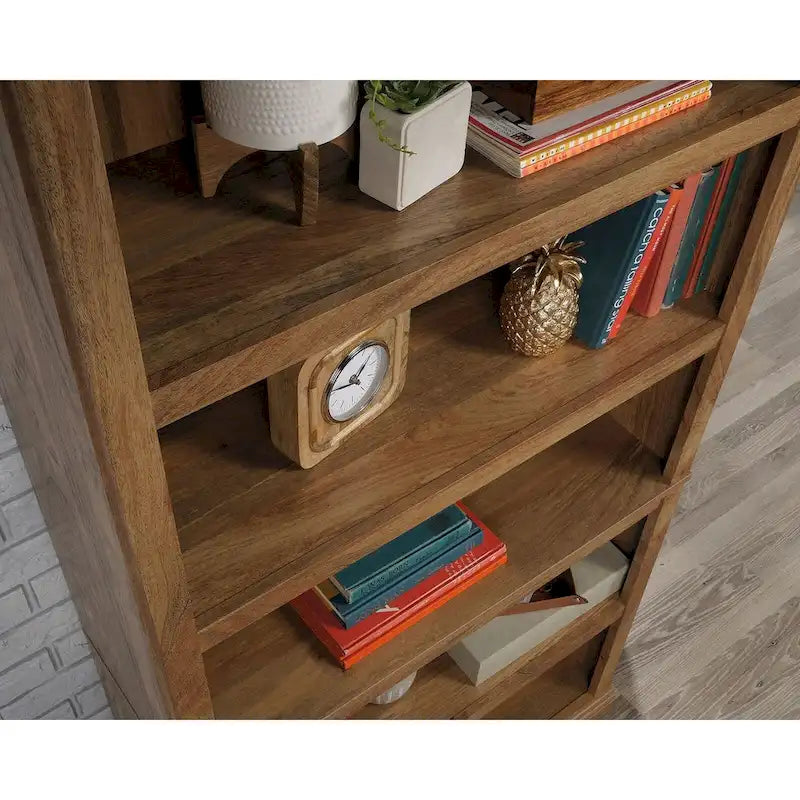 Estante com 5 prateleiras, 3 ajustáveis - carvalho Salt Oak