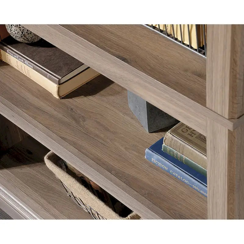 Estante com 5 prateleiras, 3 ajustáveis - carvalho Salt Oak