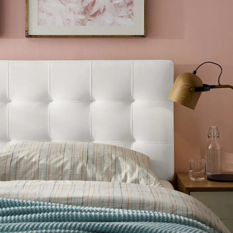 Full-Size Tufted Velvet Headboard with Height Adjustable Mounting