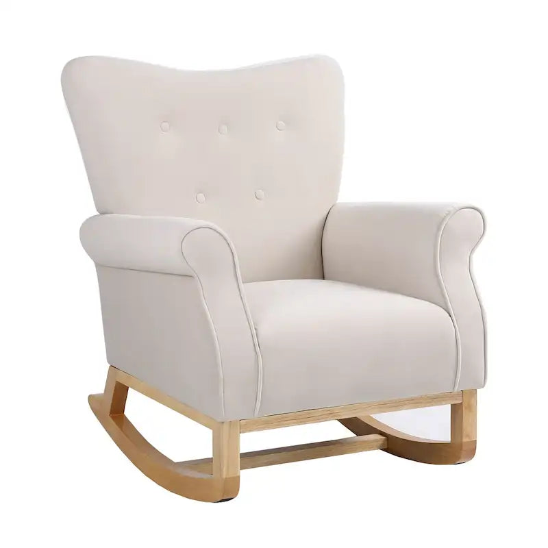 High Back Velvet Rocking Accent Chair