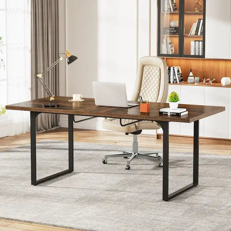 Extendable Computer Desk 63–78.8 Inch with Metal Legs