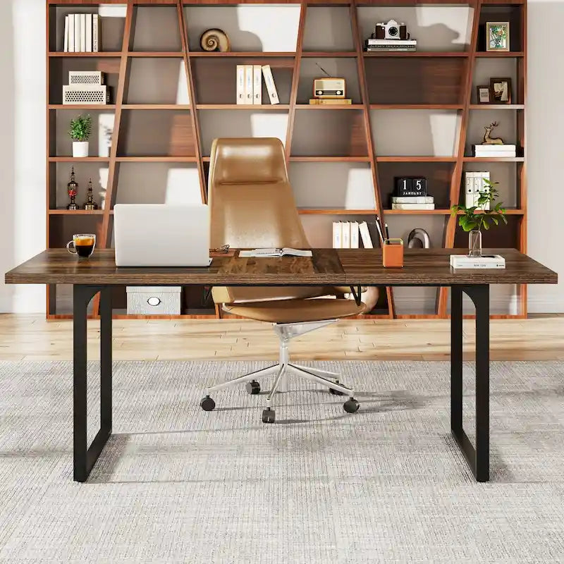 Extendable Computer Desk 63–78.8 Inch with Metal Legs