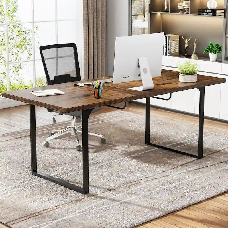 Extendable Computer Desk 63–78.8 Inch with Metal Legs